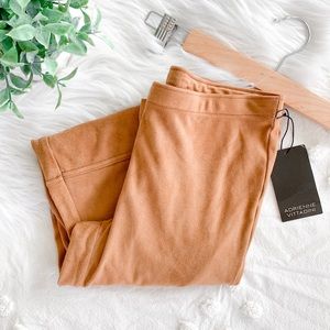 Adrienne Vittadini Pants - Tan Faux Suede Pants Adrienne Vittadini Pants - Tan Faux Suede Pants